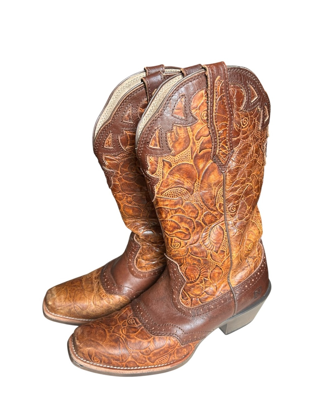 Noble Outfitters Brown Embossed Leather Women's Cowboy Boots